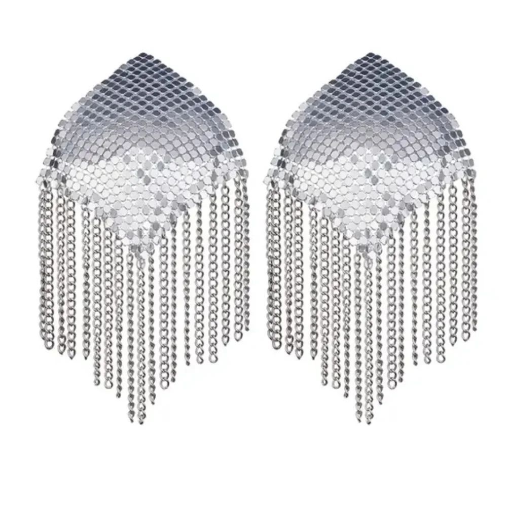 NWOT Silver Chainmaile Pasties with Chains